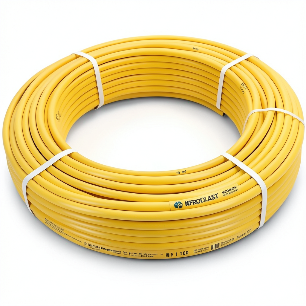 أنابيب HDPE PE 100 ضغط اسمي 16 بار قطر خارجي 25 مم سمك 2.3 مم لون أصفر | نيبروبلاست