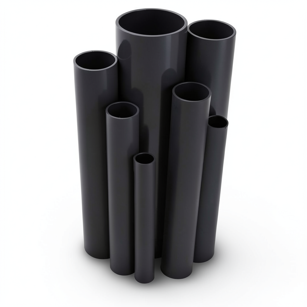 مواسير UPVC ضغط 13.8 بار مقاس ¼ 1 إنش سمك 2.01 مم لون أسود