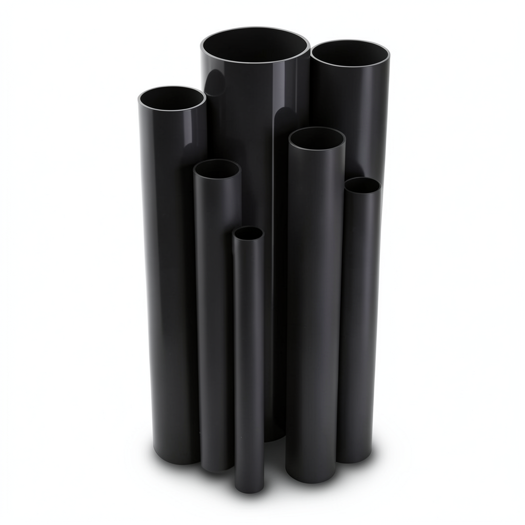 مواسير UPVC ضغط 13.8 بار مقاس ½ 1 إنش سمك 2.29 مم لون أسود