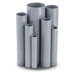 مواسير UPVC مقاس 1 إنش سمك 1.96 مم ضغط 17.2 بار لون رمادي