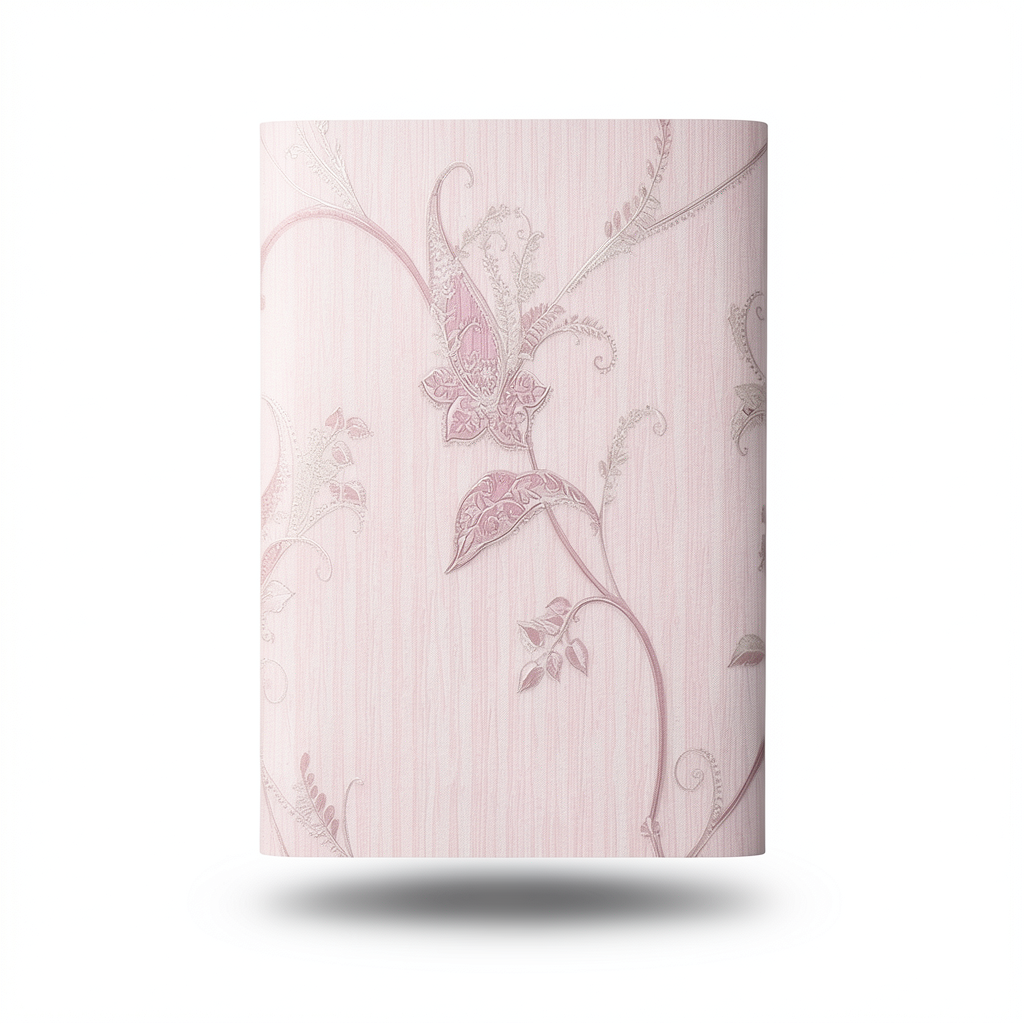 Italian Wallpaper 10m x 1.06m Light Pink Color, Model 4758
