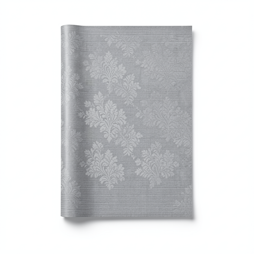 Patterned Wallpaper Gray Color 10m x 0.53m, Model 73535