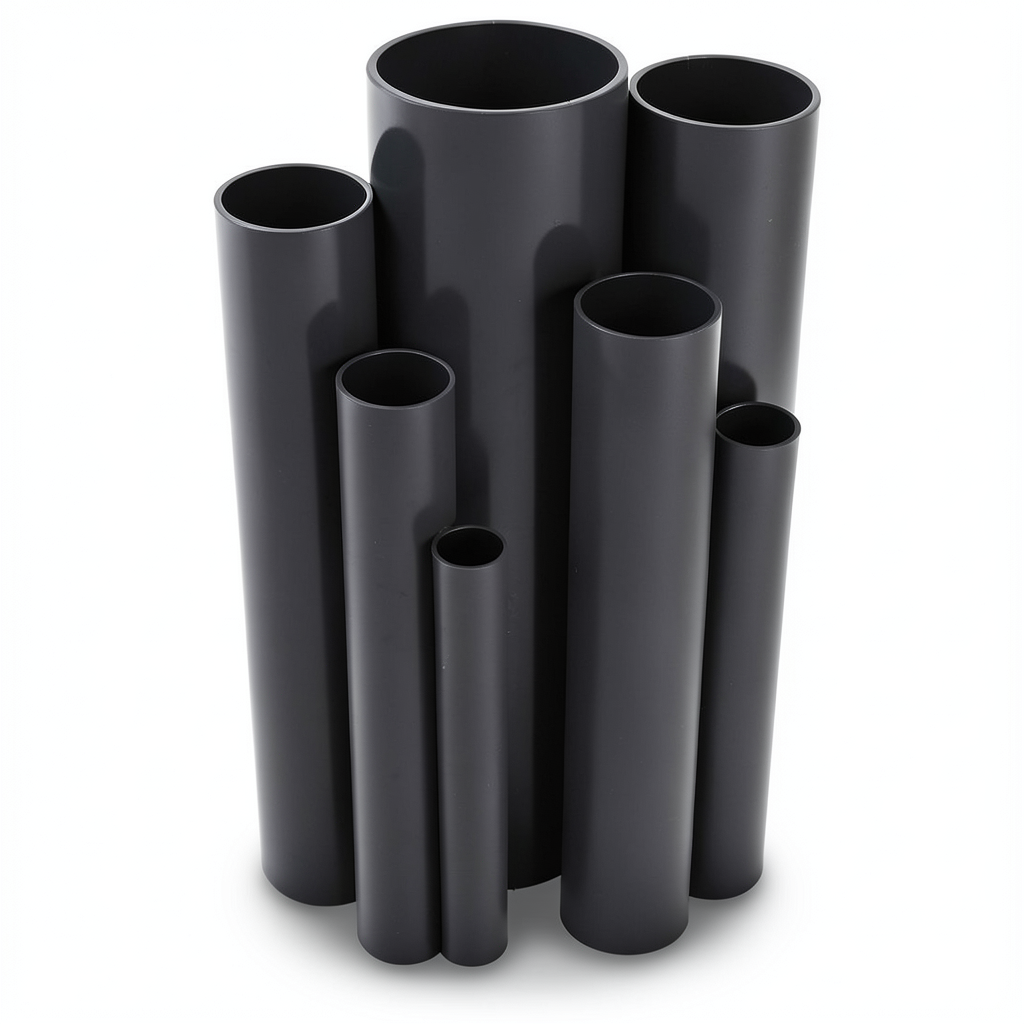 UPVC Pipes Nominal Pressure 17.2 Bar Size 1 ½ inch Thickness 2.84 mm Black