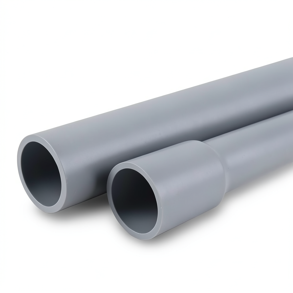 UPVC Pipes Nominal Pressure 13.8 Bar Size 8 inch Thickness 10.4 mm Gray