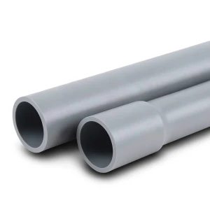 مواسير UPVC ضغط 17.2 بار مقاس 8 إنش سمك 12.9 مم لون رمادي