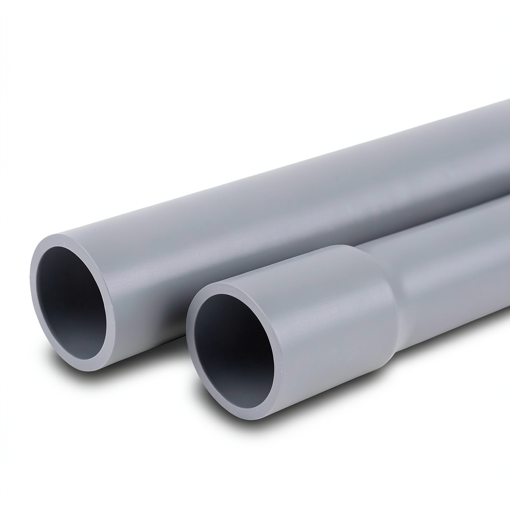 UPVC Pipes Nominal Pressure 17.2 Bar Size 3 inch Thickness 5.2 mm Gray