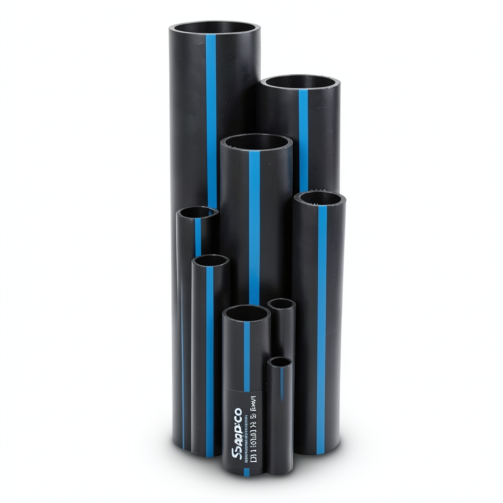 مواسير HDPE سابكو DR 21 ضغط 6.9 بار مقاس 90 مم سمك 4.3 مم لون اسود | سابكو