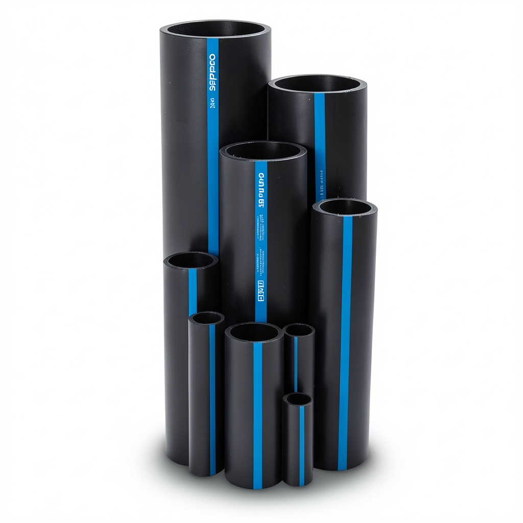 Sappco HDPE Pipe DR 21 PN 6.9 Bar Size 110 mm Thickness 5.2 mm Black | SAPPCO