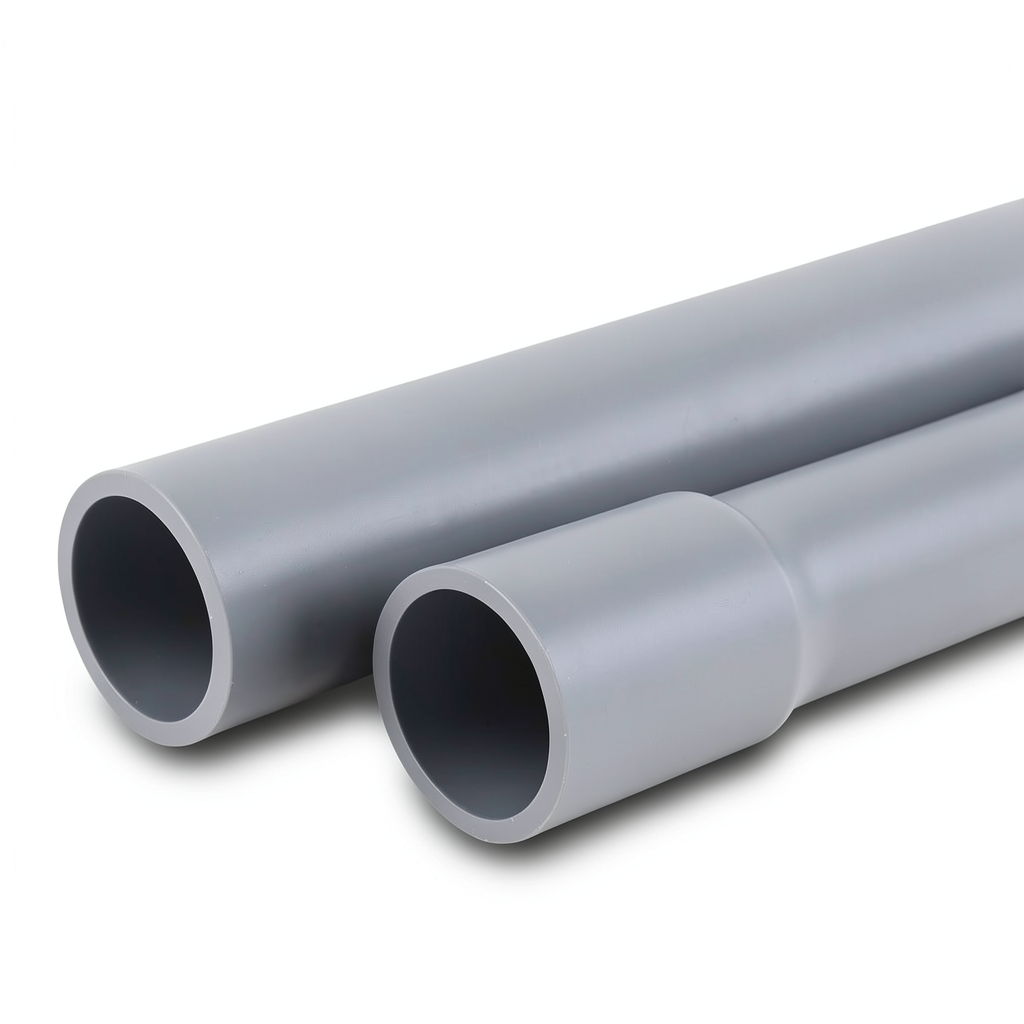 UPVC Pipes Nominal Pressure 13.8 Bar Size 8 inch Thickness 10.4 mm Gray
