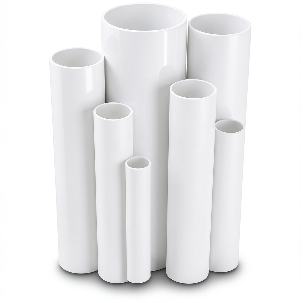 مواسير UPVC مقاس 3 إنش سمك 2.16 مم ضغط 6.9 بار لون أبيض