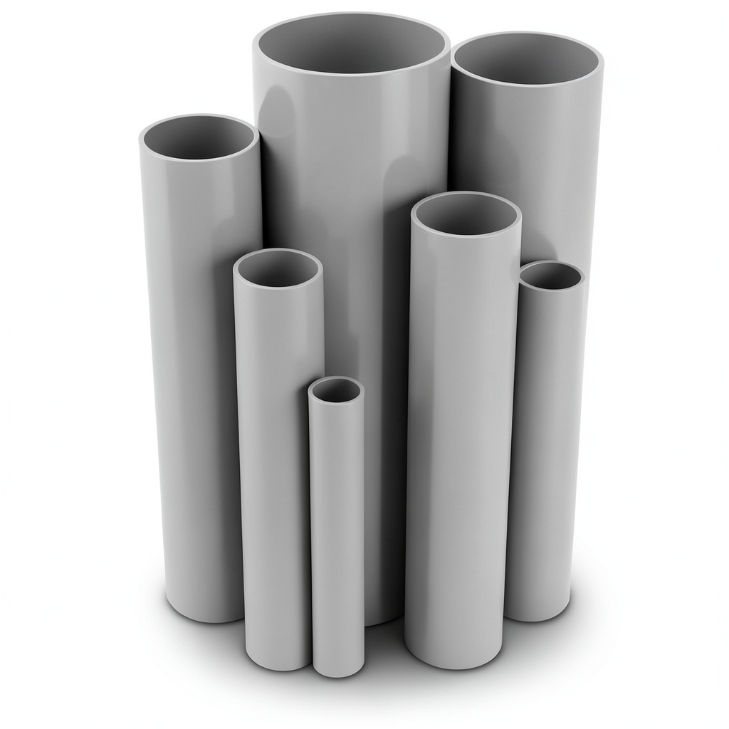 UPVC Pipes Nominal Pressure 21.7 Bar Size 2 Inch Thickness 4.47 mm Gray