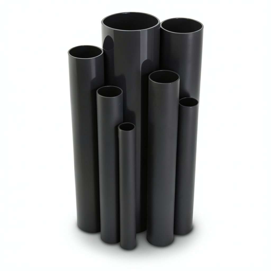 مواسير UPVC مقاس 3 إنش ضغط 8.6 بار سمك 2.74 مم لون أسود