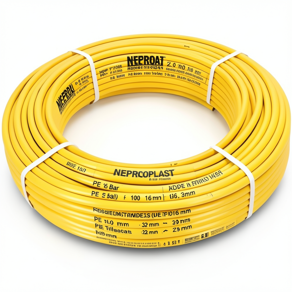 HDPE Pipes PE 100 16 Bar 32 mm Diameter 2.9 mm Thickness Yellow | NEPROPLAST
