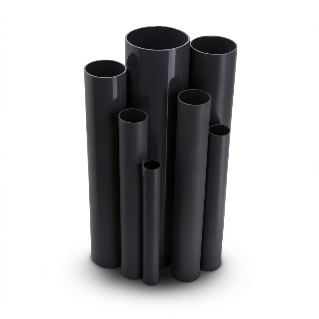 مواسير UPVC ضغط 21.7 بار مقاس 2 إنش سمك 4.47 مم لون أسود