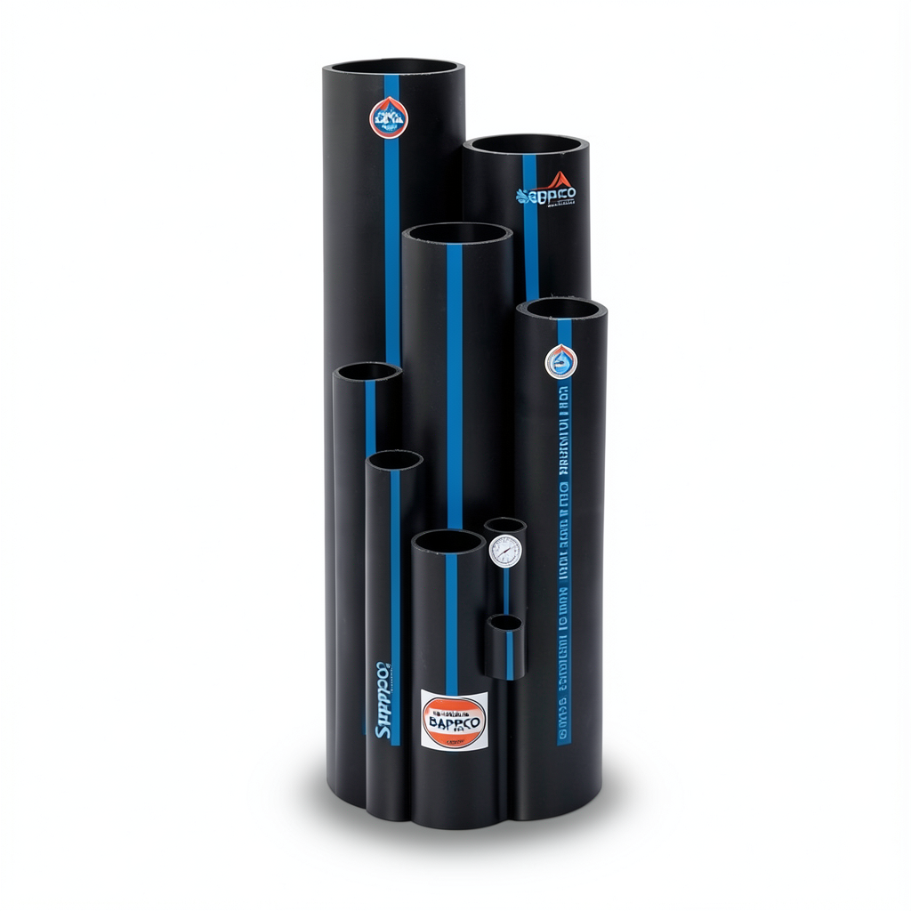 أنابيب HDPE سابكو DR 17 ضغط 8.6 بار مقاس 400 مم سمك 23.5 مم لون أسود | سابكو
