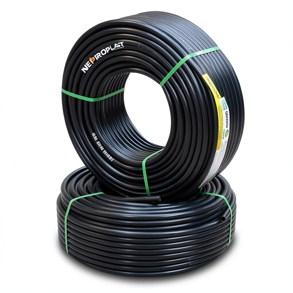 أنابيب HDPE PE 100 ضغط 16 بار قطر خارجي 25 مم سمك 2.3 مم لون أسود | نيبروبلاست