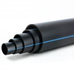 مواسير بلاستيك HDPE ضغط  5 بار [PE 80] قطر خارجي 450 مم  SDR 26  لون اسود مع خط ازرق | مصنع المنى