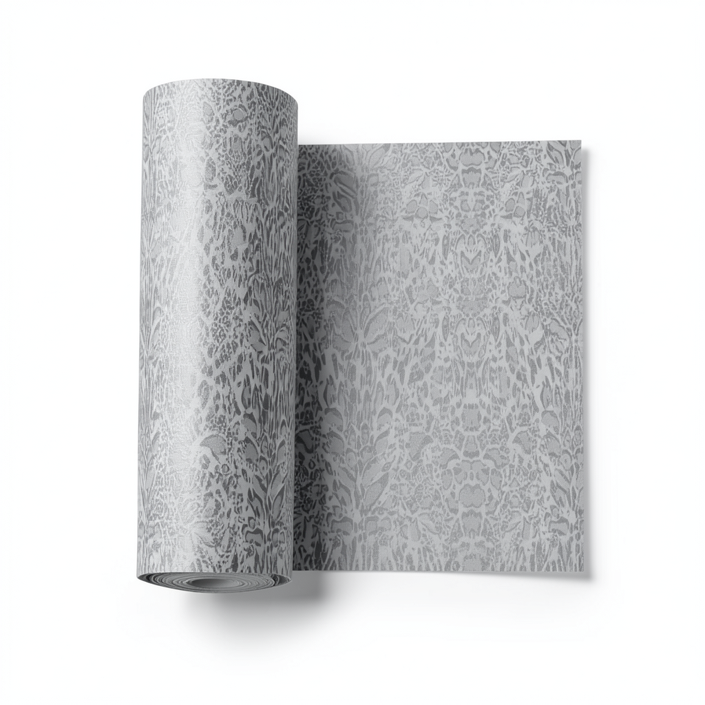 Italian Wallpaper Patterned Design Gray Color, Size 10mx0.70m, Model RC18054