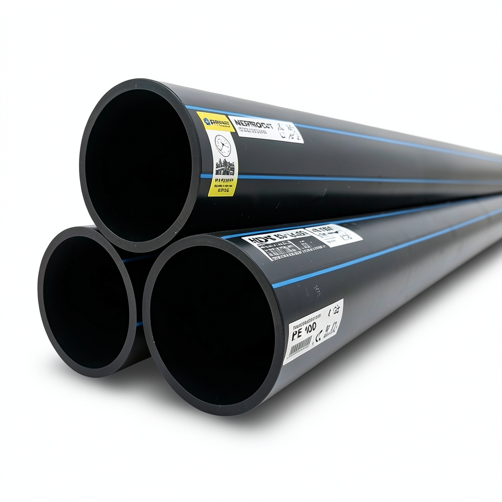 مواسير HDPE PE 100 ضغط 16 بار قطر خارجي 160 مم سمك 14.6 مم لون أسود | نيبروبلاست