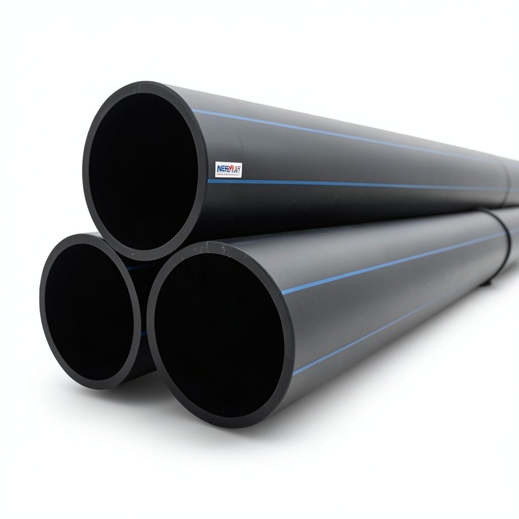HDPE Pipes PE 100 Pressure 16 Bar Diameter 250 mm Thickness 22.7 mm Black | NEPROPLAST