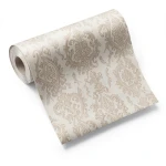 Italian Patterned Wall Covering 10m x 0.53m Light Beige, Model 73544