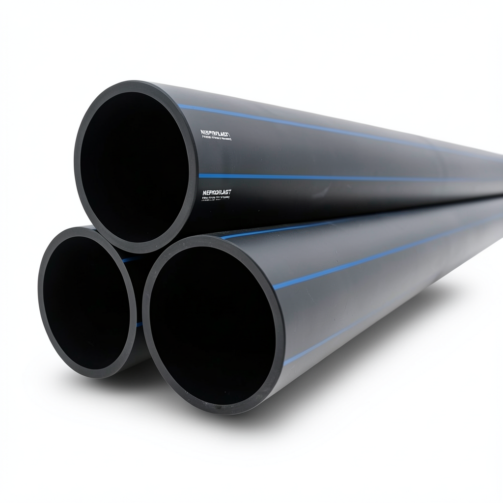 مواسير HDPE PE 100 ضغط 16 بار قطر خارجي 315 مم سمك 28.6 مم لون أسود | نيبروبلاست