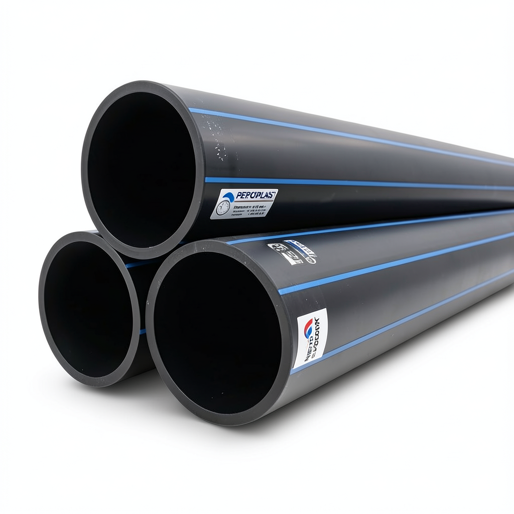 مواسير HDPE PE 100 ضغط 16 بار قطر 355 مم سمك 32.2 مم لون أسود | نيبروبلاست