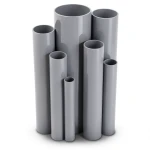 مواسير UPVC ضغط 11 بار مقاس 2 إنش سمك 2.31 مم لون رمادي