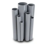 مواسير UPVC مقاس 2 إنش سمك 2.87 مم ضغط 13.8 بار لون رمادي