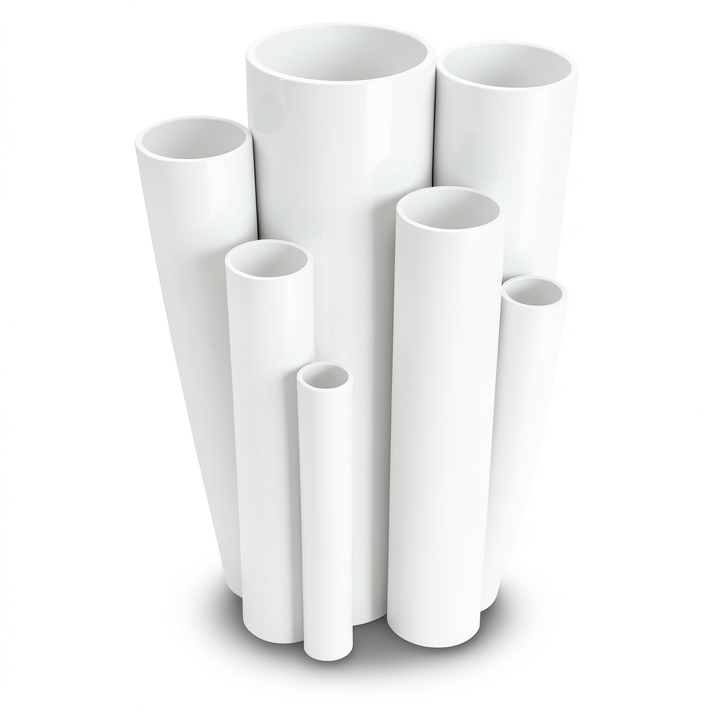 مواسير UPVC ضغط اسمي 17.2 بار مقاس 2 إنش سمك 3.56 مم لون أبيض