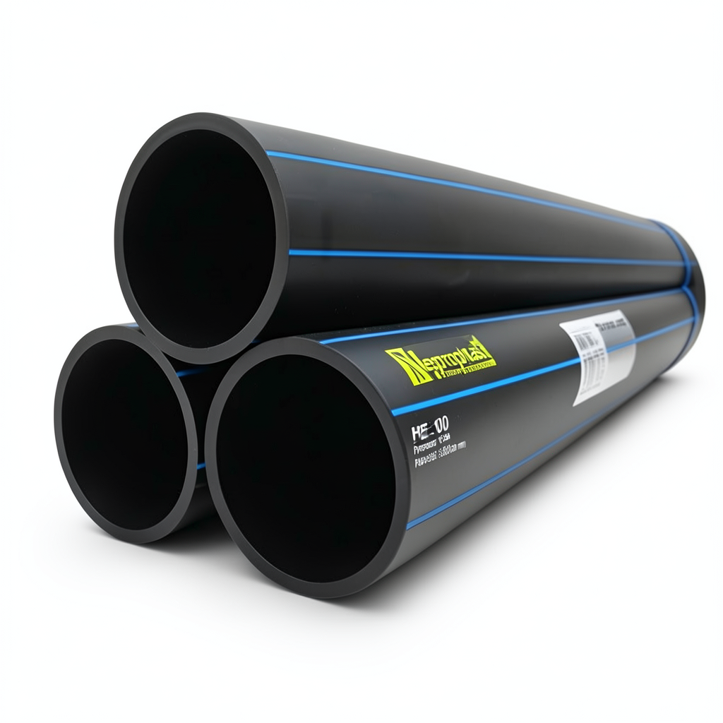 مواسير HDPE نيبروبلاست PE 100 ضغط 16 بار قطر خارجي 560 مم سمك 50.8 مم لون أسود | نيبروبلاست