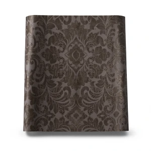 Italian Wallpaper Dark Brown Color Classic Design, Size 10mx0.70m