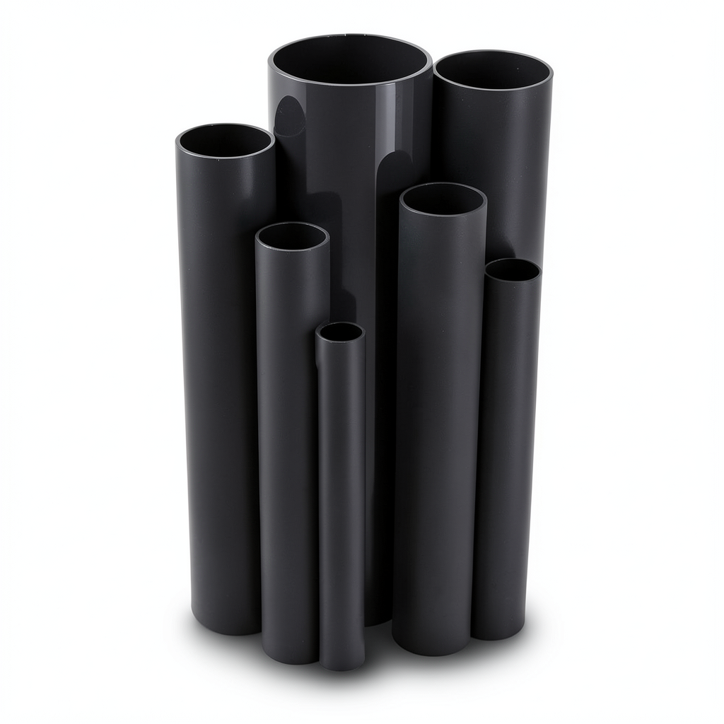 مواسير UPVC مقاس 2 إنش سمك 3.56 مم ضغط 17.2 بار لون اسود