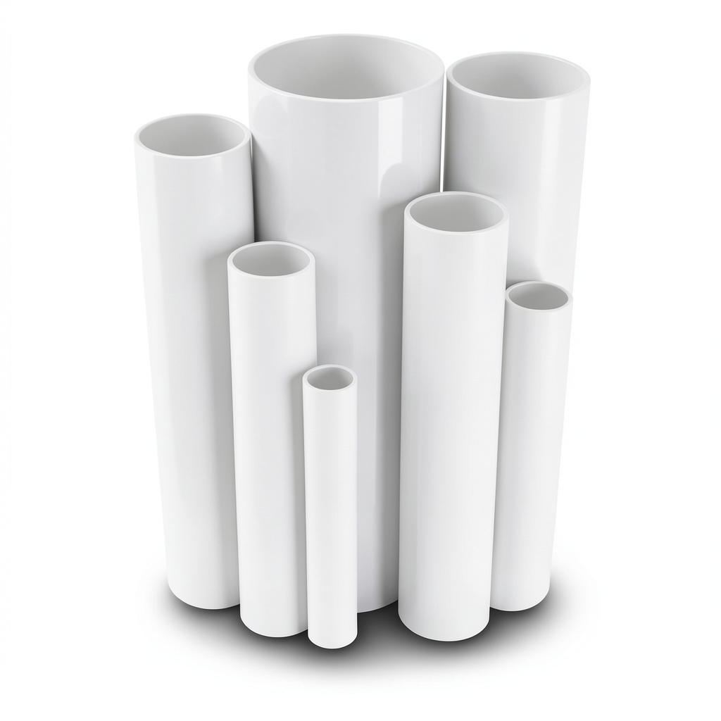مواسير UPVC ضغط 21.7 بار مقاس 2 إنش سمك 4.47 مم لون أبيض
