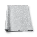 Italian Wallpaper Gray Color Classic Design, Size 10m x 0.70m