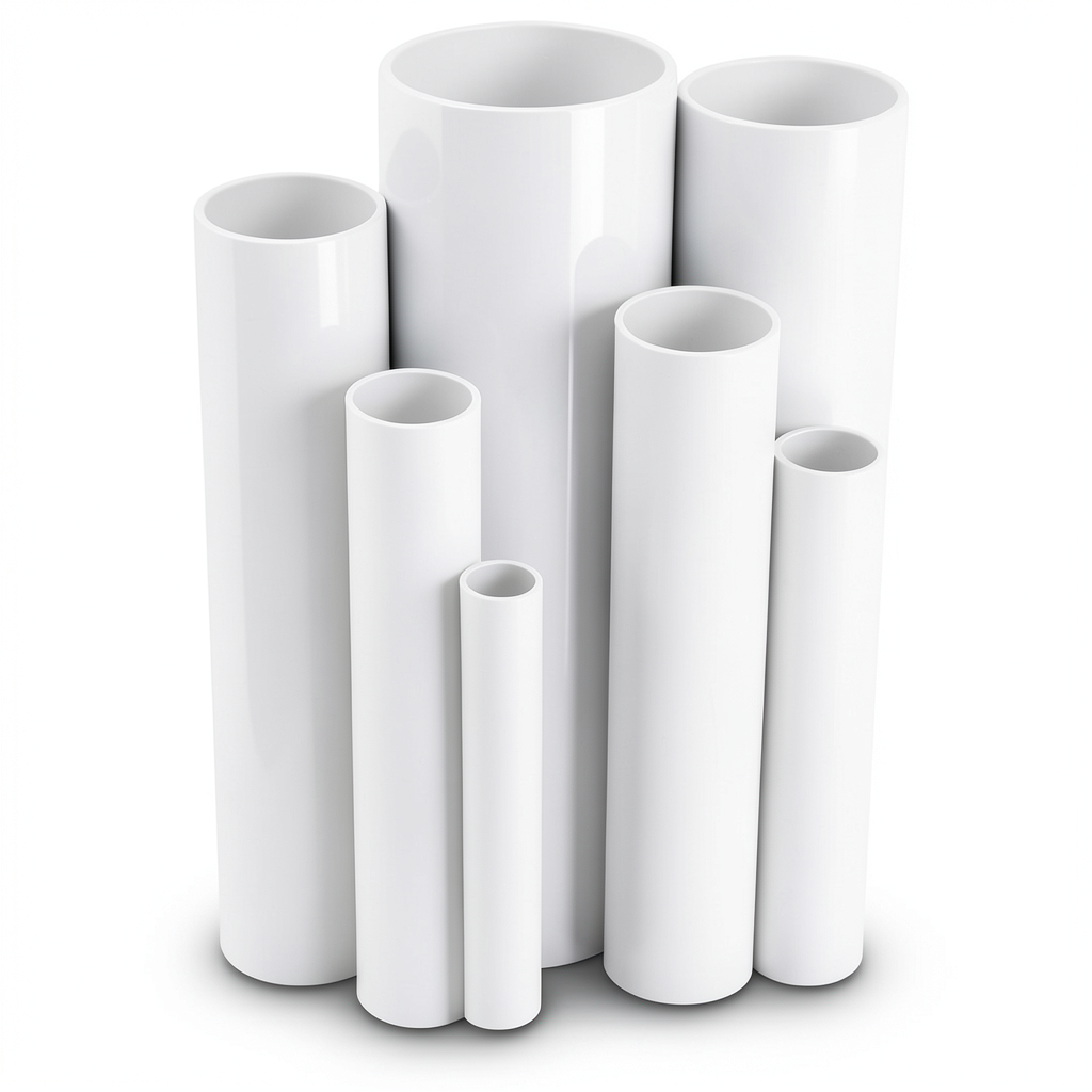 مواسير UPVC مقاس 3 إنش سمك 2.16 مم ضغط 6.9 بار لون أبيض