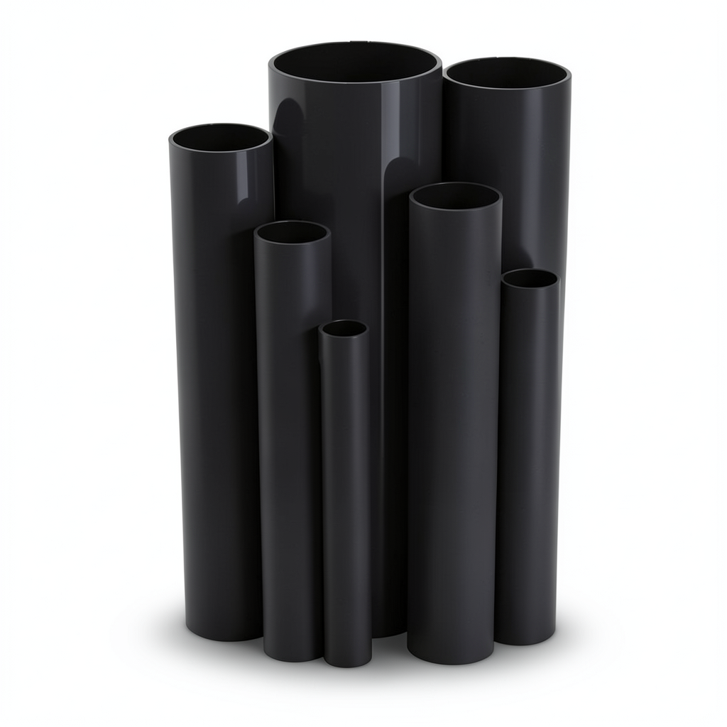 مواسير UPVC مقاس 3 إنش ضغط 8.6 بار سمك 2.74 مم لون أسود