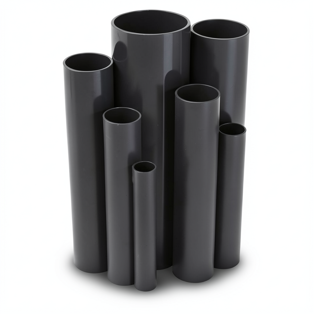 UPVC Pipes Pressure 21.7 Bar Size 2 inch Thickness 4.47 mm Black