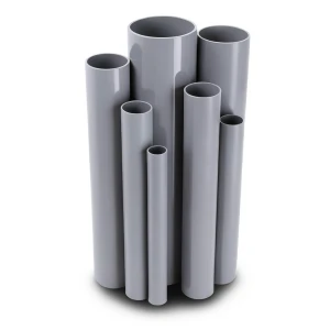 مواسير UPVC مقاس 3 إنش ضغط 8.6 بار سمك 2.74 مم لون رمادي