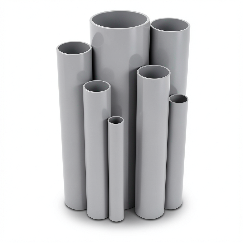 مواسير UPVC ضغط 13.8 بار مقاس 3 إنش سمك 4.47 مم لون رمادي