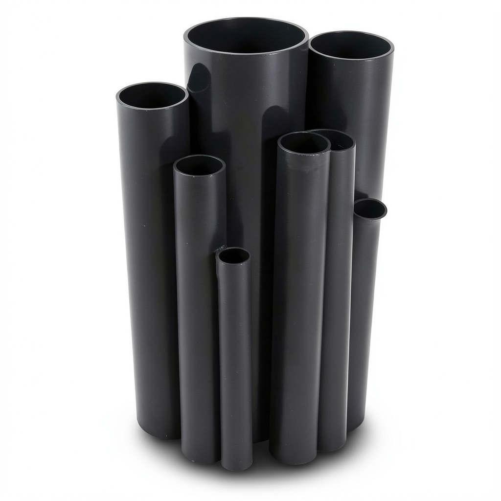 UPVC Pipes Nominal Pressure 11 Bar Size 3 inch Thickness 3.43 mm Black