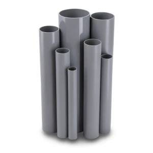 مواسير UPVC ضغط اسمي 11 بار مقاس 3 إنش سمك 3.43 مم لون رمادي
