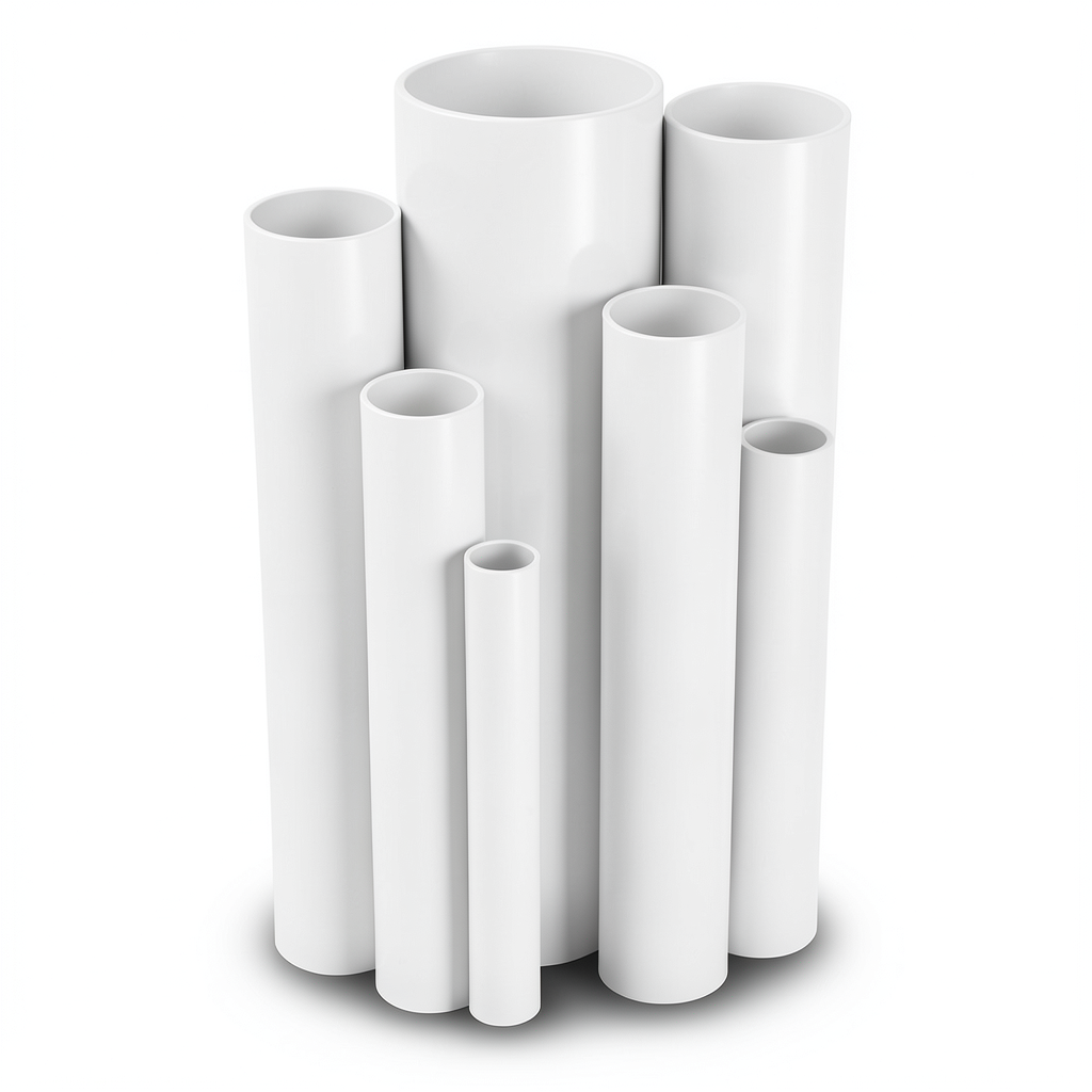 مواسير UPVC مقاس 3 إنش سمك 5.23 مم ضغط 17.2 بار لون أبيض
