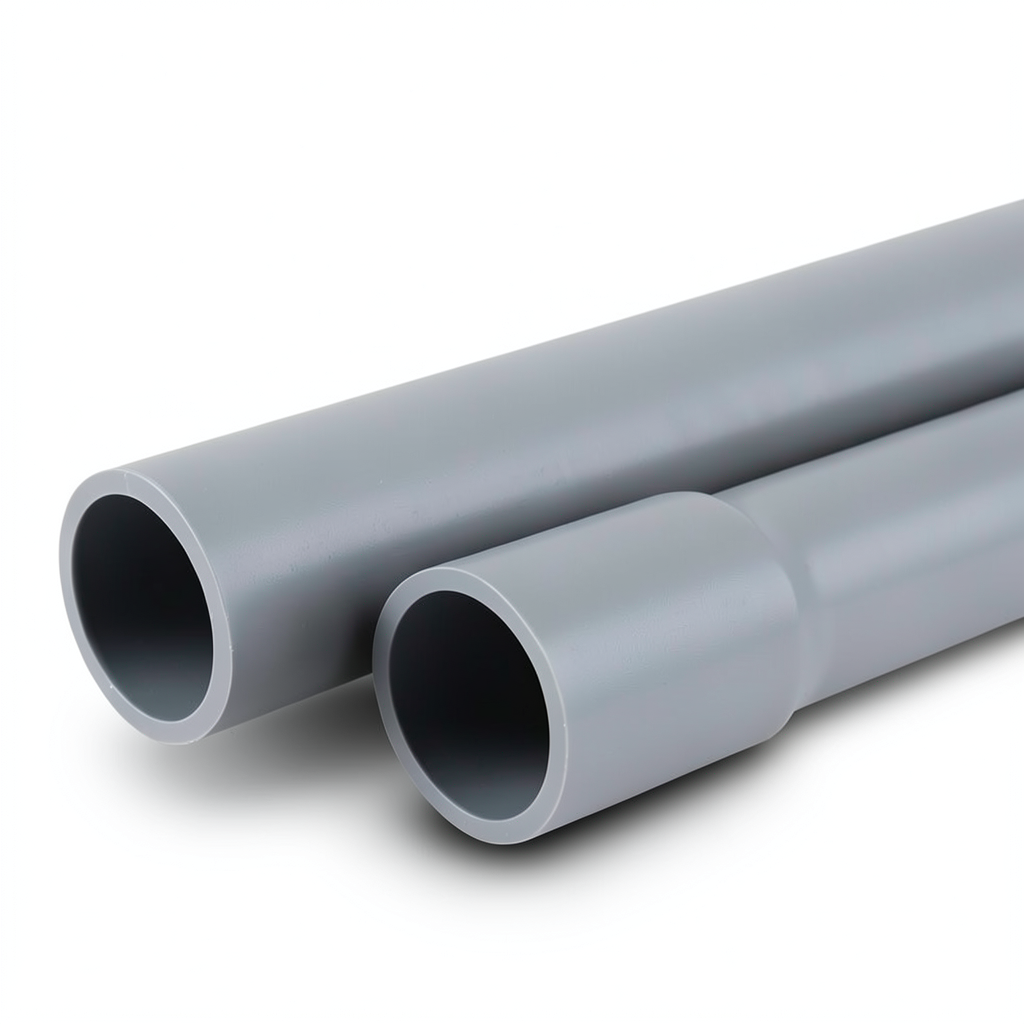 UPVC Pipes EPC 40 Size 1 1/2 inch Thickness 3.68 mm Gray