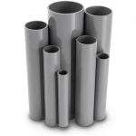 مواسير UPVC مقاس 3 إنش سمك 6.58 مم ضغط 21.7 بار لون رمادي