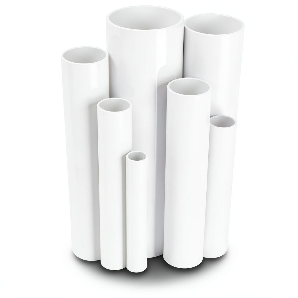 مواسير UPVC ضغط 6.9 بار مقاس 4 إنش سمك 2.8 مم لون أبيض