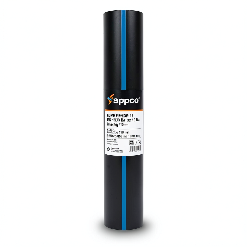أنابيب HDPE سابكو DR 11 ضغط 13.79 بار مقاس 110 مم سمك 10 مم لون اسود | سابكو