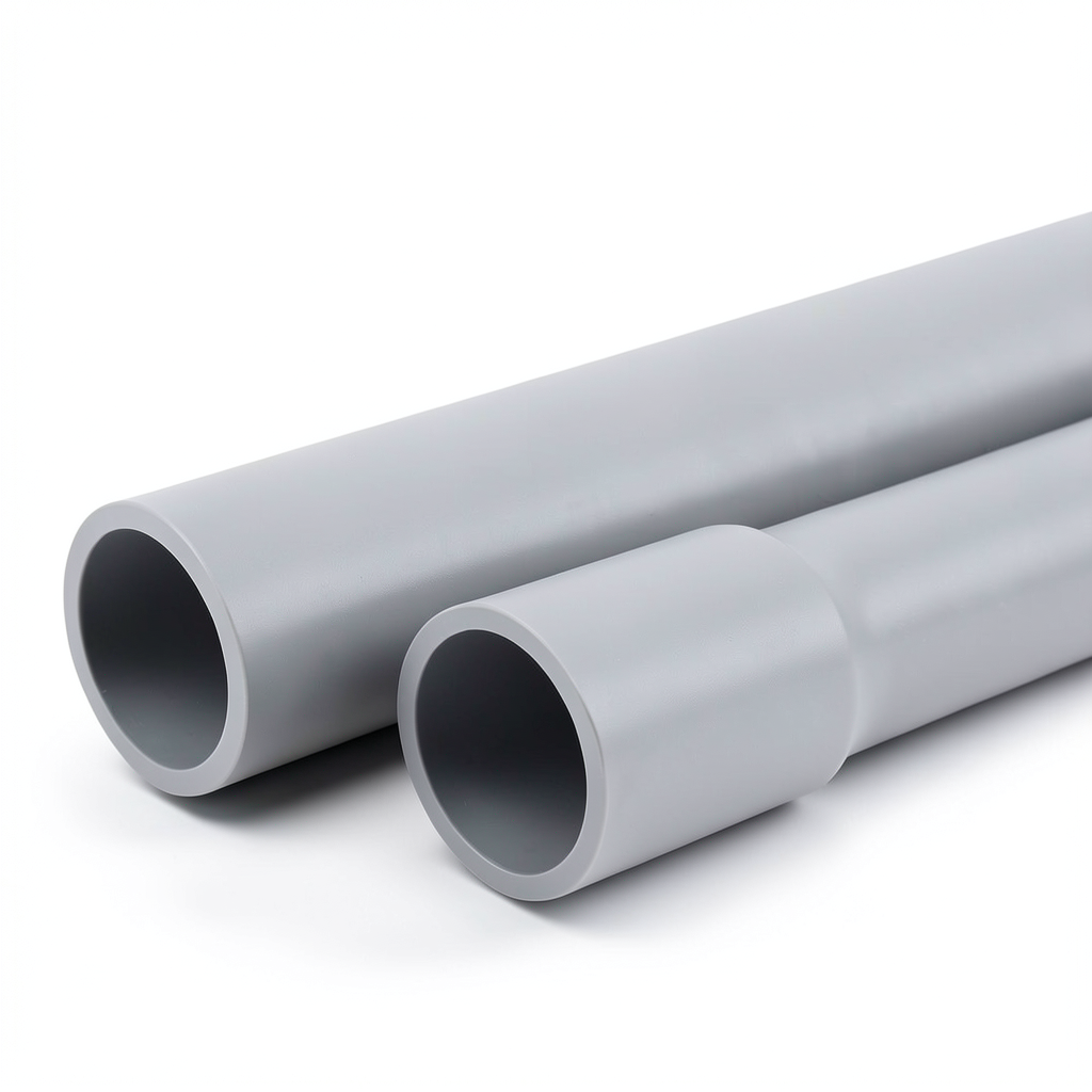 مواسير UPVC EPC 40 مقاس 3/4 إنش سمك 2.87 مم لون رمادي