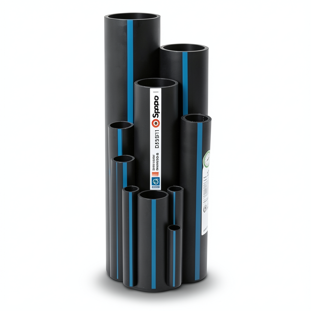 Sappco HDPE Pipe DR 11 PN 13.79 Bar Size 160 mm Thickness 14.5 mm Black | SAPPCO