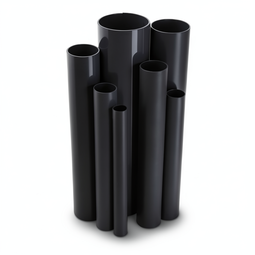 UPVC Pipes Nominal Pressure 6.9 Bar Size 4 inch Thickness 2.8 mm Black